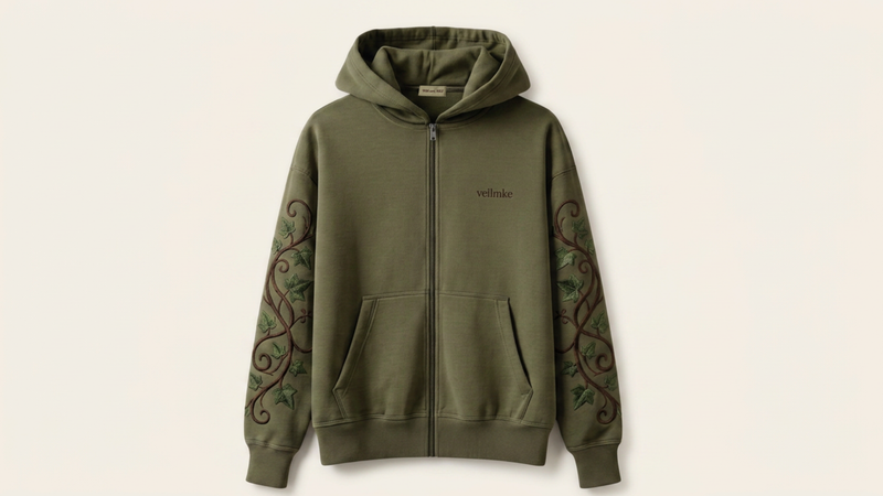 Ivy Zip-up Hoodie – Olive