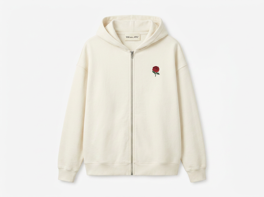 Presence Zip-up Hoodie – Ivory