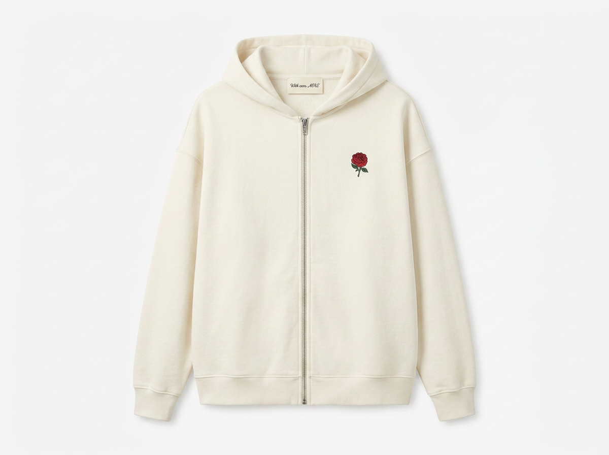 Presence Zip-up Hoodie – Ivory